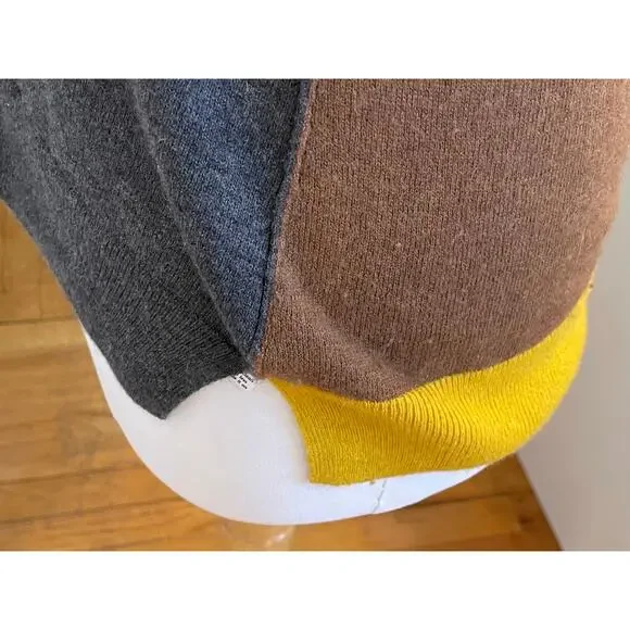 Toad & Co Lambswool Blend Colorblock Neutrals Trillium Crewneck Sweater, S - Picture 6 of 12